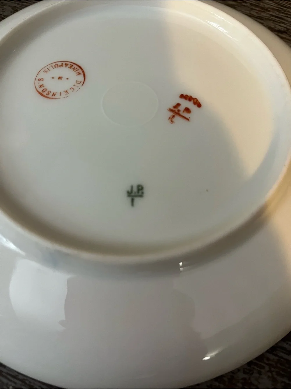 Antique Jean Pouyat Limoges Gold Chintz 6